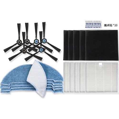 21pcs/lot Robot Vacuum Cleaner HEPA Filter side brush mop for ilife V8 V8s X750 A7 X800 X785 V80 Robotic Vacuum Cleaner Parts