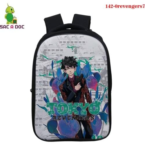 14Inch Japanese Anime Backpack Anime Tokyo Revengers Manjiro Sano 3D Print Cosplay Backpack School Bags Rucksack for Boys Girls