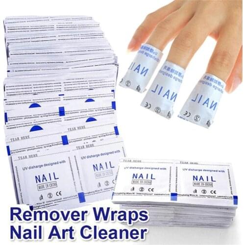 50Pcs/Set Gel Polish Remover Wraps Pads Foil Nail Art Cleaner DIY Tool