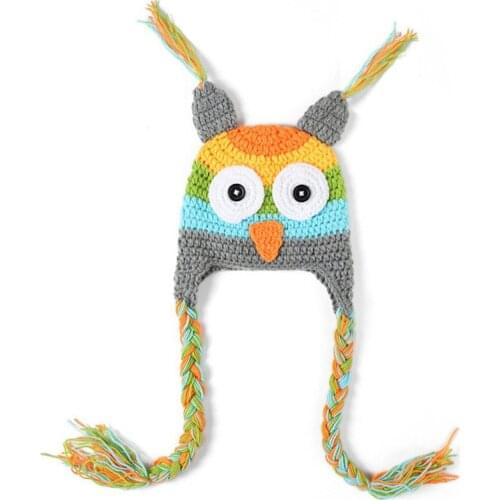 Baby Hat Crochet Ear Bird Bonnet 0-12 Months Hat Handmade Knit Soft Crochet Bonnet Newborn Photography Props Caps