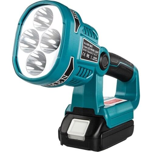 12W LED Lamp Work Light Flashlight For Makita BL1430 BL1830(NO Battery,NO Charger)Lithium Battery USB Outdoor Lighting