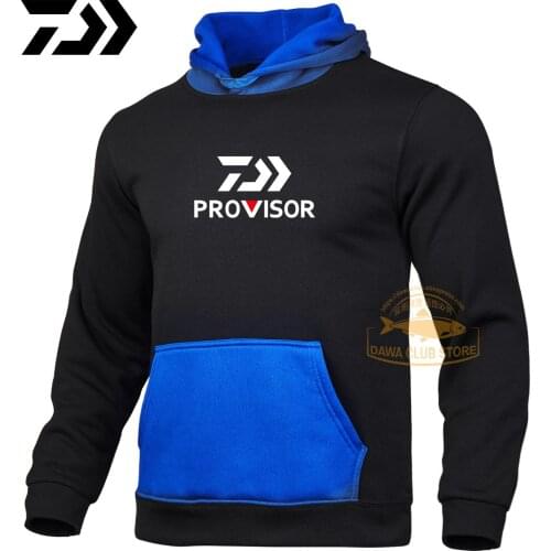 Daiwa Fishing Hoodie Men Winter Warm Fishing Sweatshirt Men Fishing Shirt Coat Fishing Jacket Men Sport Wear Fishing Clothing