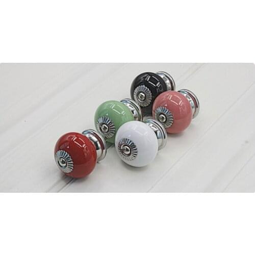 Warna baru keramik labu tombol-tombol, Eropa kartun pintu lemari lemari menangani laci tarik untuk kamar hardware Furniture