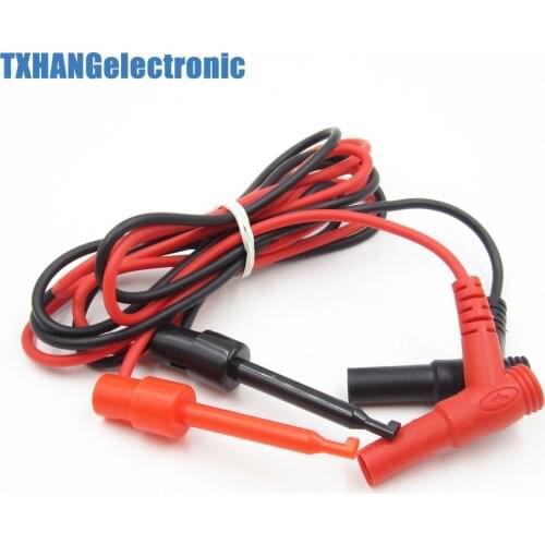 1Pair For Multimeter Test Equipment Banana Plug To Test Hook Clip Probe Cable
