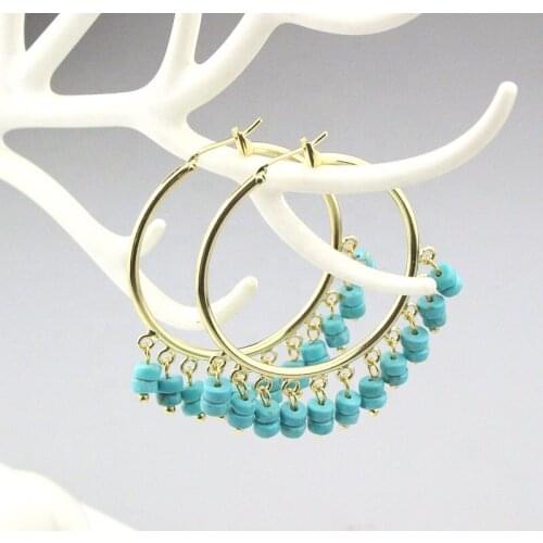 10pair/lot Natural irregular stone plated earring,big circle tassel earrings,wholesale pave jewelry stone earrings