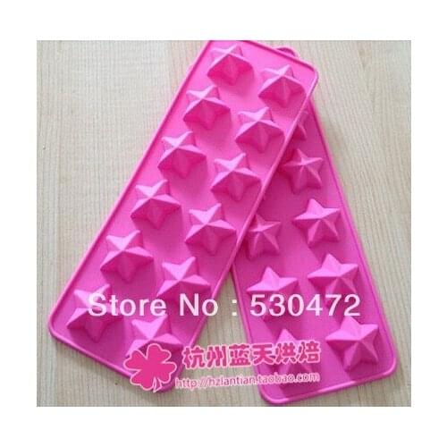12 hole Small star Silicone Cake Mold ,Chocolate Mould, 26.5*10*1.5m kitchen tools