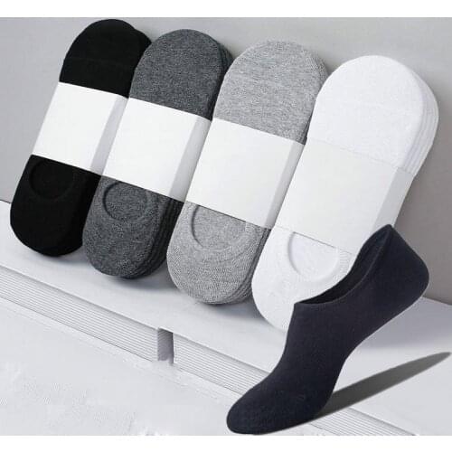 20 Pieces=10 Pairs Summer Black Cotton Invisible Socks Men Simple Versatile Thin Business Boat Socks Gift New Year Socks 2021