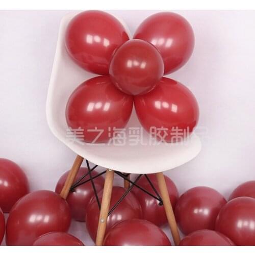 20pcs 5inch Double layer Burgundy Latex Balloons Wine Red for Wedding Bridal Shower Baby Birthday Party decorations kids Globos