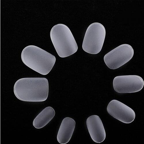 300Pcs False NaiL Tips 0.1mm Extra Thin Clear Round Nail Tips 10 Sizes Full Cover Fake Oval Nail Art Tips A0470