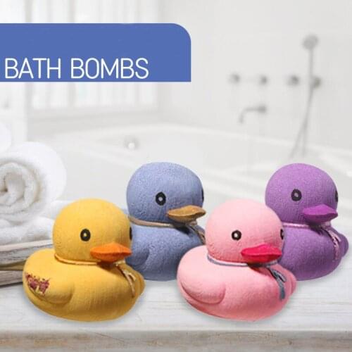 4pcs 2021 NEW Duck Shower Bath Bomb Set Natural Moisturizing Bubble Bath Salt Oil-control Aromatherapy