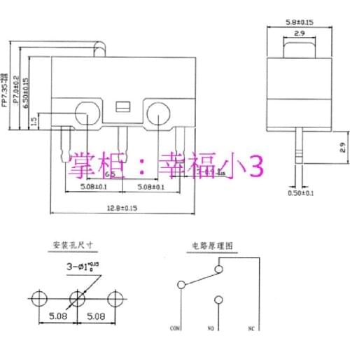 5Pcs Original HUANO White Dot Blue Shell 0.74N Mouse Micro Switch Silver Alloy Contacts 20 Millions Lifetime