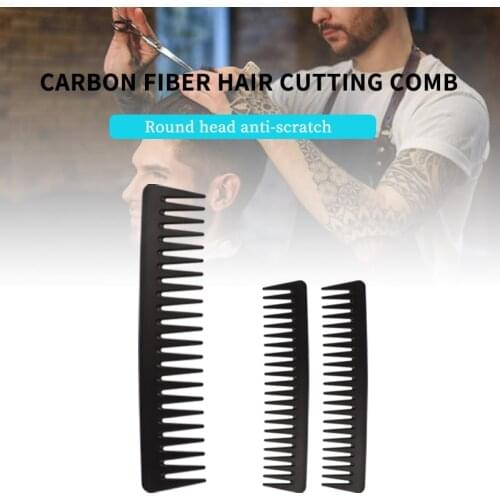 Private Custom Wide Tooth Carbon Comb With Logo