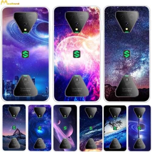 Black Shark 3 Case Soft Silicone Back Cover For Xiaomi Black Shark 3 Case Blackshark3 Phone Fundas Patterned Star Space Printing