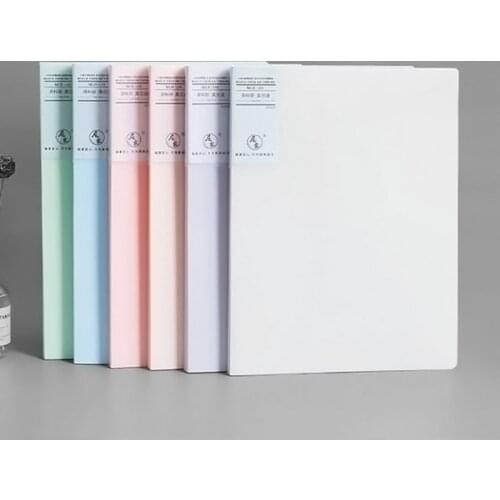 HX6A A4 Display Book 20/40/80/100 Pages Transparent Insert File Folder Document Storage Bag Office School Supplies