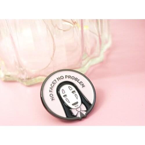 Faceless male spirited away Japanese cartoon IP brooches for the fans of anime