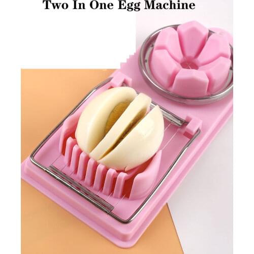 New Multifunctional Egg Cutter Stainles Steel Egg Slicer Sectioner Cutter Mold Flower-Shape Luncheon Meat Cutter Kitchen Gadgets