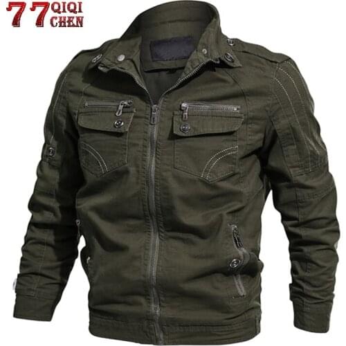 Autumn Military Jacket Men Cotton Casual Jacket Coat Male Army Pilot Jackets Air Force Cargo Jaqueta Masculina Plus Size 6XL