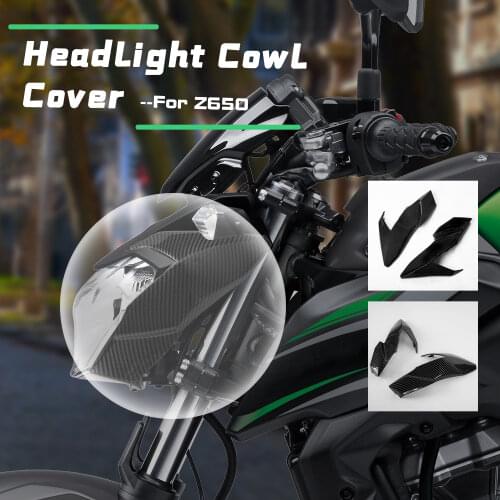 Motorcycle Front headlight Side Guard Fairing Cover Protection For Kawasaki Z650 Z 650 2017-2019 2018 Unpainted