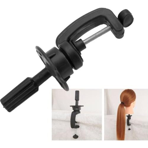 Cosmetology Mannequin Head Wigs Stand Holder Desk Clamp Adjustable Hair Tool
