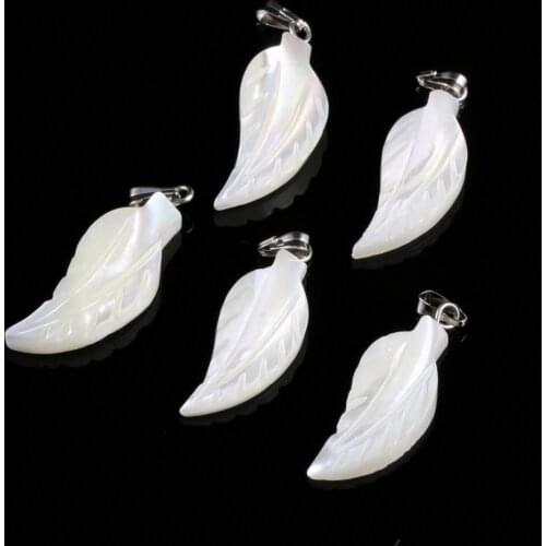 Natural white shell pendants Angel Exquisite charms for Jewelry Making DIY Bracelet earring Necklaces Accessories 11*29 mm