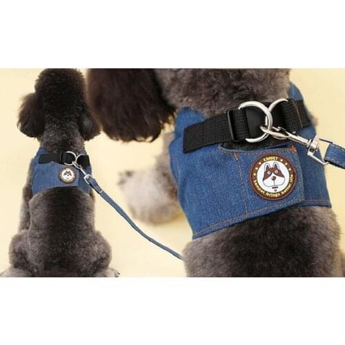 2019 Newest Dog Cat Collar Harness Leash Pet Chest Collar Leash Belt Soft Kitten Vest Traction Rope for Cat Puppy Walking