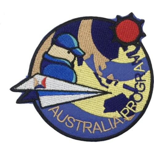 Manufacturer direct selling circular computer embroidery seal clothing hole patch patch embroidered cloth paste embroidery stamp