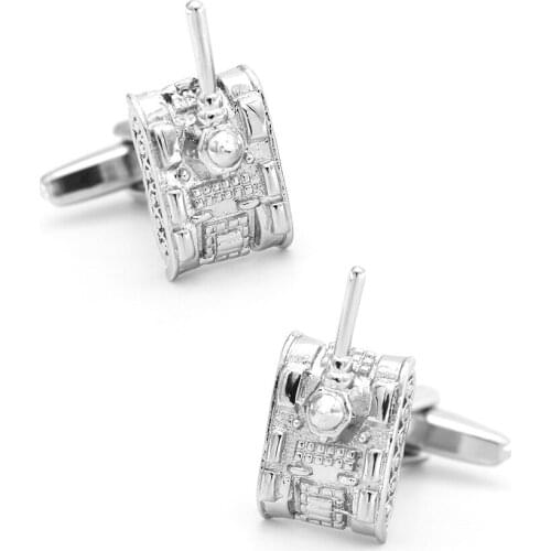 Without Box Can Wholesale Pure Copper Thickened Electroplating Metal Buttons Fashion Tank Modeling Cufflinks Jewellry Gifts Men