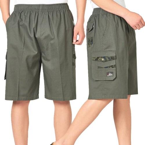 Five Colorful 100% Cotton Summer Shorts Men Casual Wear Shorts Mens Pockets Short Pants Comfortable Muti Pockets Cargo Shorts
