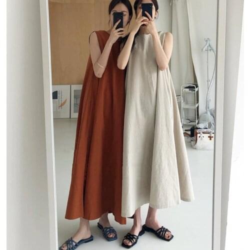QoerliN Summer Linen Dresses