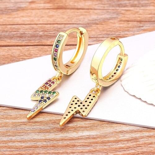 Luxury Lightning/Horn/Heart/Evi Eye/Elephant/Butterfly/Crown/ Life Tree Shape 14 Styles Zircon Earrings Party Wedding Jewelry