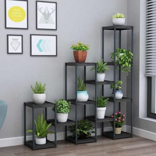 Flower shelf multi-storey indoor special balcony terrace flower stand multi-pot rack plastic window frame rack