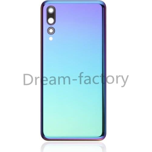 Back Glass Battery Cover Rear Door Housing Case Cover with Camera Lens Replacement for Huawei P20 Pro P20 Lite