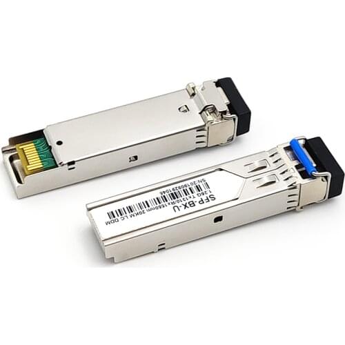 1.25Gb/s 20km LC fiber sfp hot pluggable module BiDi 1310nm/1550nm 20km WDM SFP Module LC switch Compatible