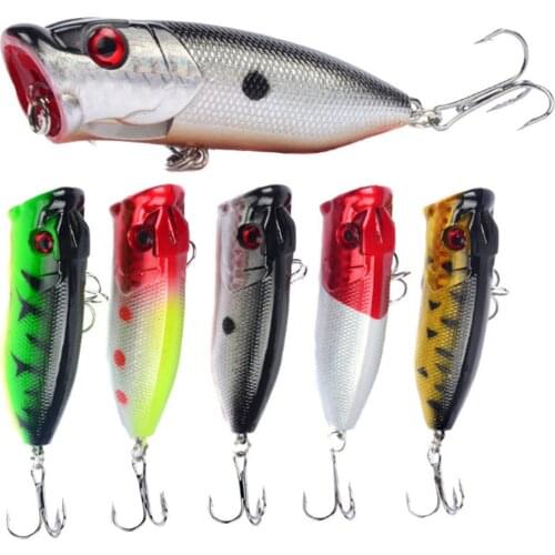 1Pcs Popper Fishing Lures 6.5cm 12g Top Water Hard Isca Artificial Bait Wobblers Crankbait Fake Fish Japan Pike Carp Tackle