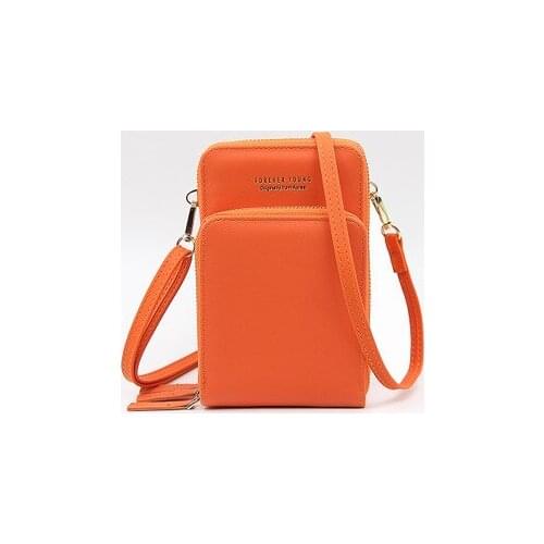 1 PCS Ladies casual messenger bag shoulder bag mobile wallet PU leather shoulder bag lady card bag wallet holiday gift