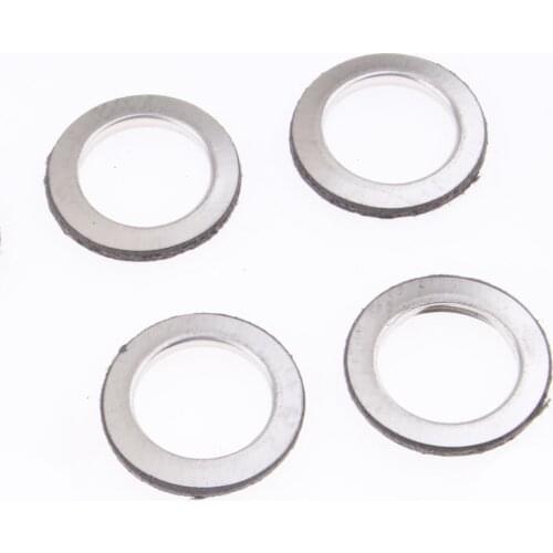10x Silver Motorcycle Exhaust Pipe Gaskets For Yamaha 100 150 125cc Scooter