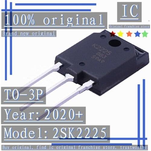 2020+100% Brand new original 10PCS 2SK2225 K2225 TO-3P 1500V 2A MOS field effect tube power inverter dedicated