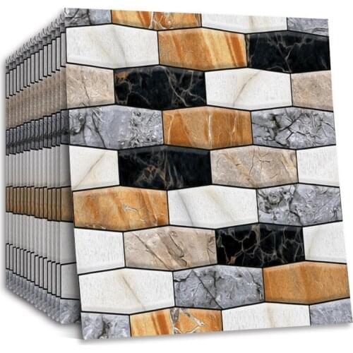 3D Wall Brick Sticker Waterproof Stone Art Wallpaper Self-Adhesive Removable Paper for Bathroom Bedroom Living Room Countertop