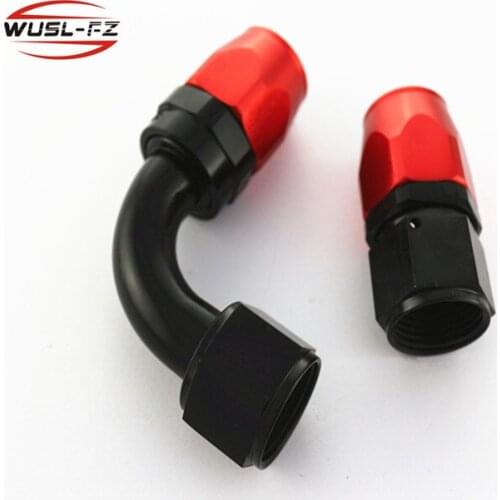 AN12 Swivel Hose End 0, 90 Degree Anoized Aluminium Fitting black and red fitting hose fitting