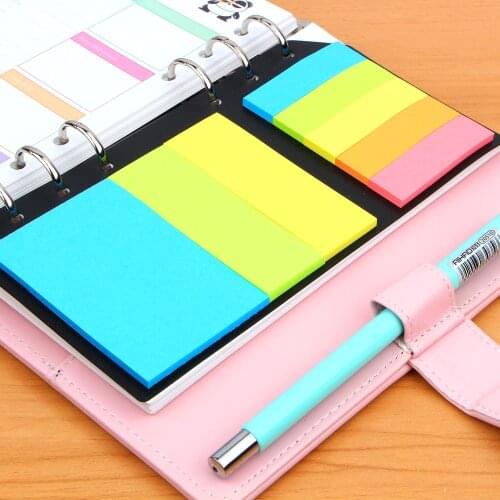 Sticky Post Filofax Memo Pads Office Supplies School Scratch Stationery Rainbow Fluorescence Index Notepad Notes