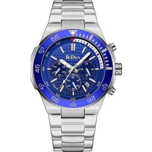 Business Leisure Mens Watch Formal Occasion Watch Men Golden Mix Quartz Movement Waterproof Chronograph Relogio Masculino