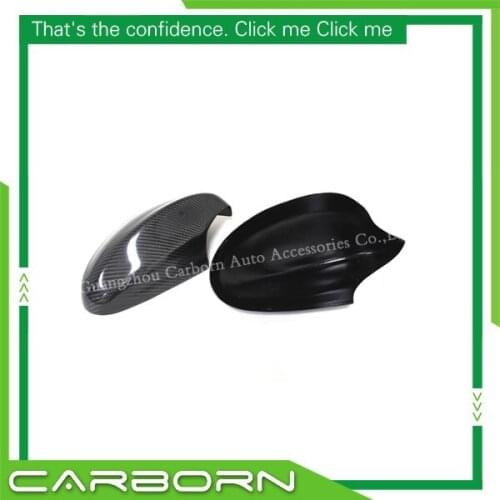 For BMW 3 Series E90 2005 2006 2007 2008 Add On Gloss Black Carbon Fiber Mirror Cover
