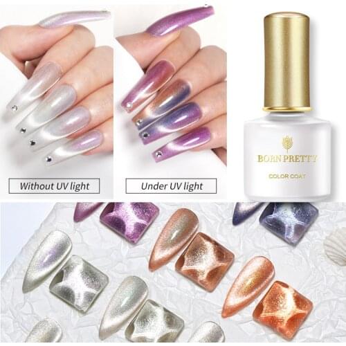 BORN PRETTY Auroras Nails Gel Polish Sunlight Sensitive Cat Magnetic Gel Shining Soak Off Semi-permanent Varnis Reflective Gel