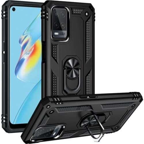 Dirt-resistant Kickstand PC+ TPU Hard Case for OPPO Realme C21 A15 A52 A53 A54 4G A72 A74 A94 A55 5G F19 Pro Phone Bag