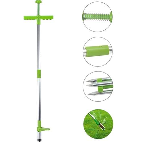 Claw Weeder Root Remover Outdoor Killer Tool Portable Garden Lawn Long Handled Aluminum Weed Puller Removable With Foot Pedal
