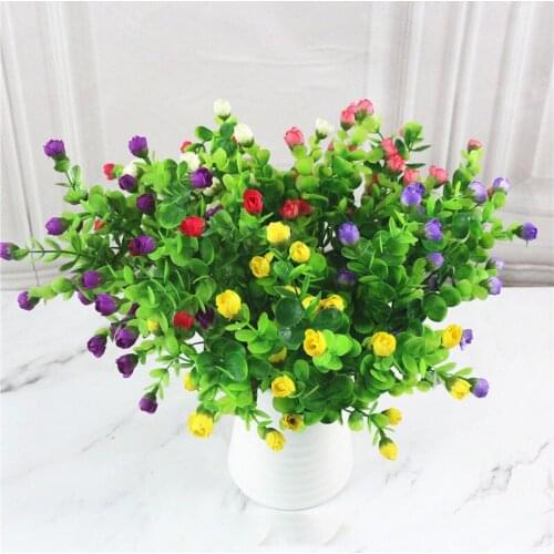 Artificial Flower 25 Heads Mini Rose Silk flowers Home Decoration Flores Bouquet For Wedding Party Hotel Decor