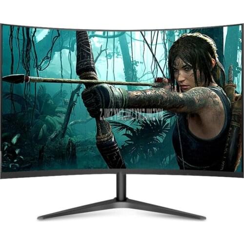 C24B1H 23.6 inch Curved LCD Monitor 1080P HD Desktop Computer PC Game Gaming LCD Display Screen HDMI-compatible D-SUB Interface