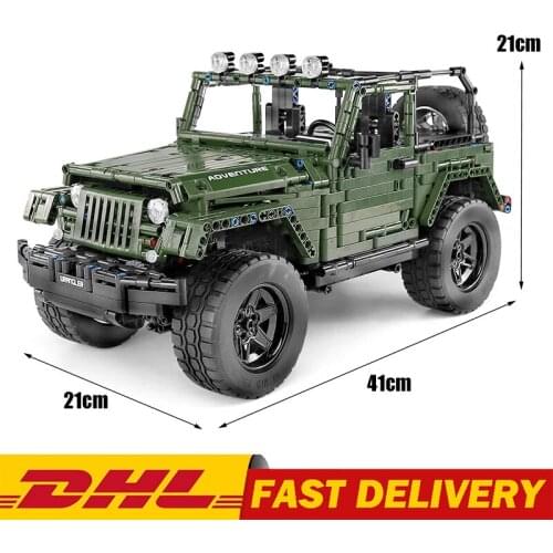 MOULD KING MOC High-Tech RC Jeeps Adventure Off-road vehicle Model Building Block Bricks Kids Educational Toys Christmas Gifts