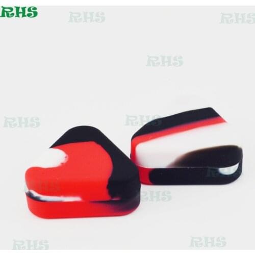 Container Box 1.5ml Silicone Jars Dry Herb Wax Box Container Dab 100pcs Wholesale 1.5ml Triangle Silicone jars free shipping