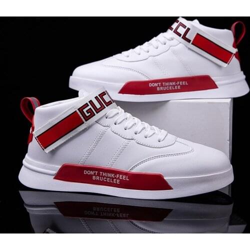 Mens High Top Casual Shoes Non-slip Sneakers Outdoor Casual Shoes Autumn White Trendy Shoes Fashion Lightweight Sports Shoes